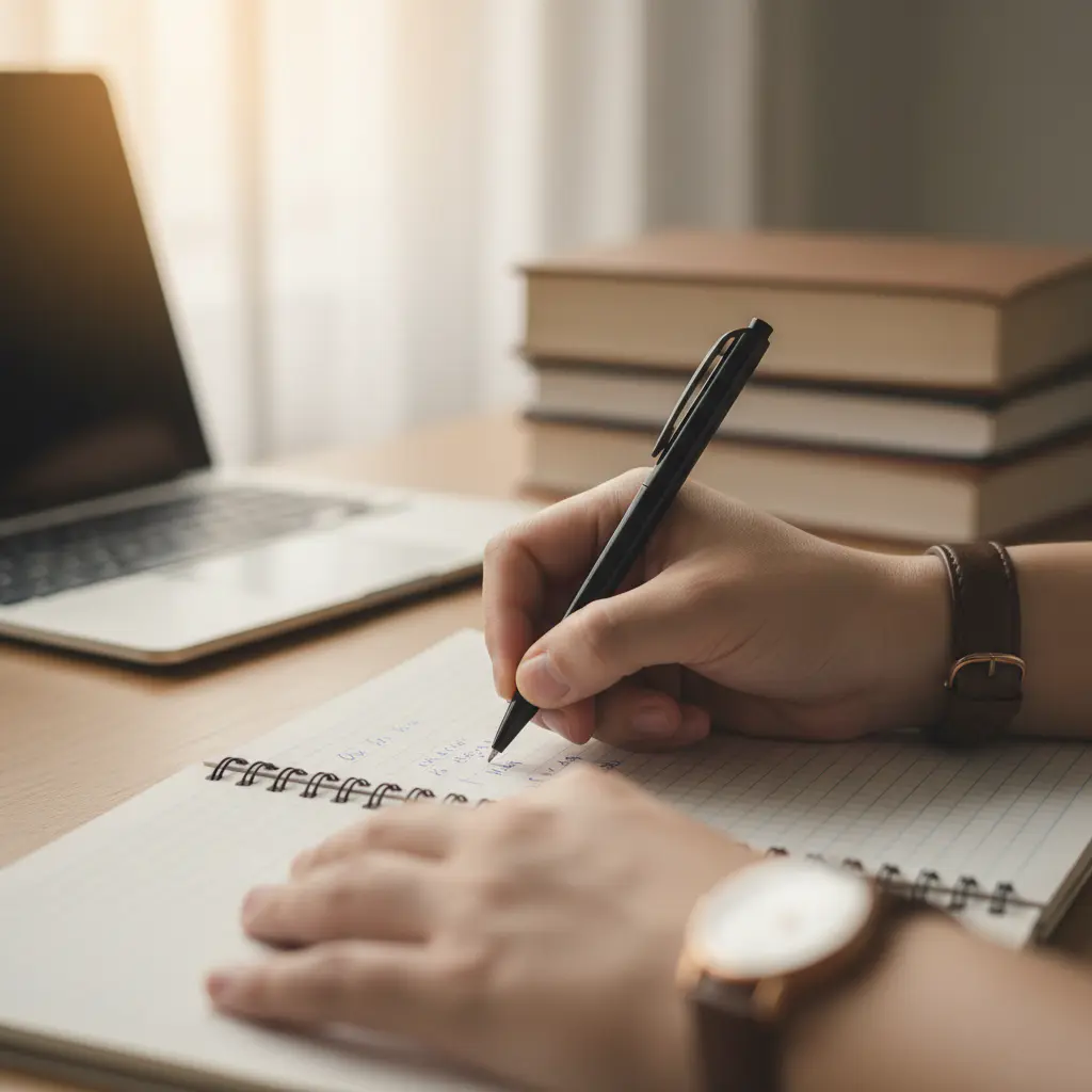 Student writing